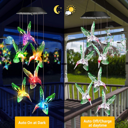 Solar-Powered Hummingbird Lights