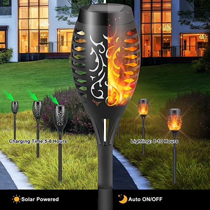 Solar Outdoor Flame Lights