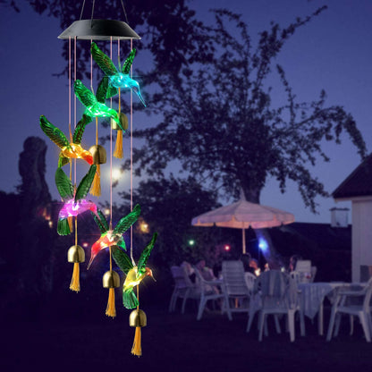 Solar-Powered Hummingbird Lights