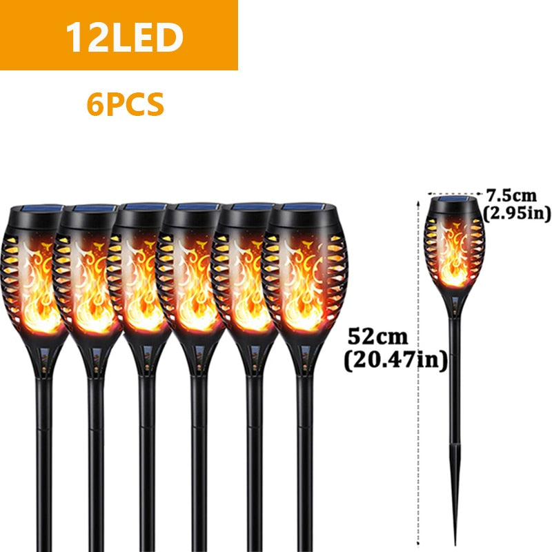 Solar Outdoor Flame Lights