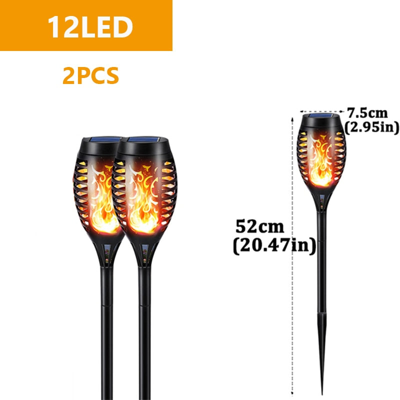 Solar Outdoor Flame Lights