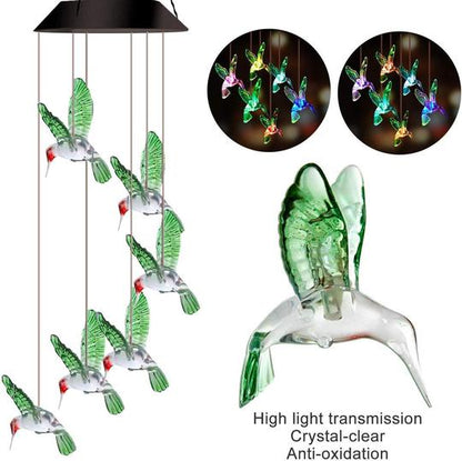 Solar-Powered Hummingbird Lights